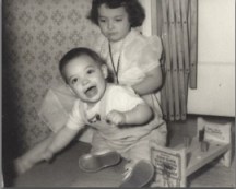 An Old  Christmas Photo of my Brother and Me