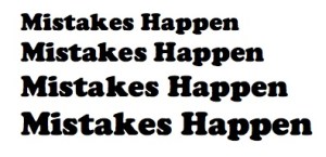 Mistakes Happen