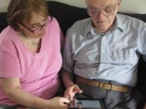 Early on iPad training with my dad.