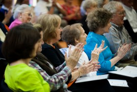 The Side by Side Singers practice at First United Methodist Church in Montgomery, Ala. on Tuesday October 27, 2015. The choir is made up of people with dementia, their family members and volunteers at the Respite Ministry at the church.